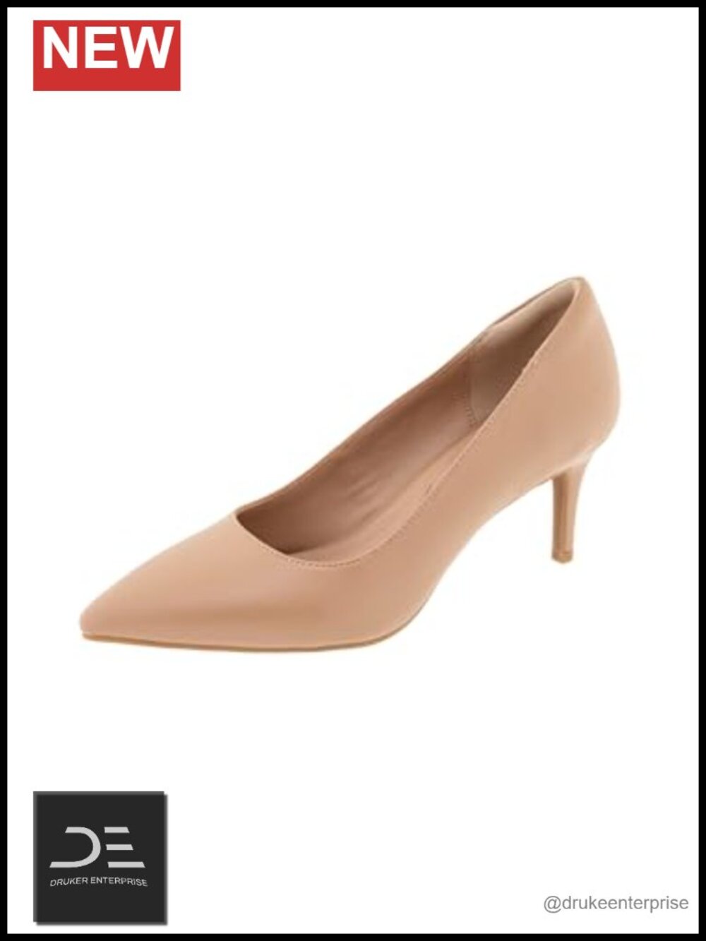 BCBGeneration Bissha Low-Wide Pumps - Faux Leather 2.5" Heel Slip-On